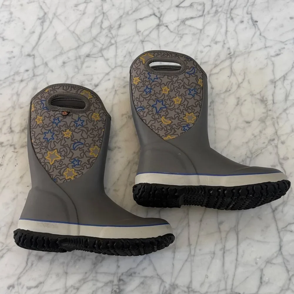 Bogs Slushie Night Boots Waterproof insulated STARS Kids' Sz 3 Season Boots